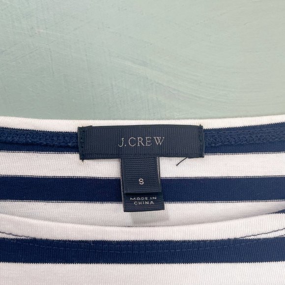 J.Crew Navy and White Striped Shirt Dress - Picture 4 of 4